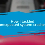 How I tackled unexpected system crashes