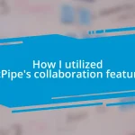 How I utilized PicPipe’s collaboration features